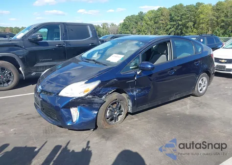 2012 Toyota Prius Three z USA, uszkodzony, nr VIN JTDKN3DU1C1536429